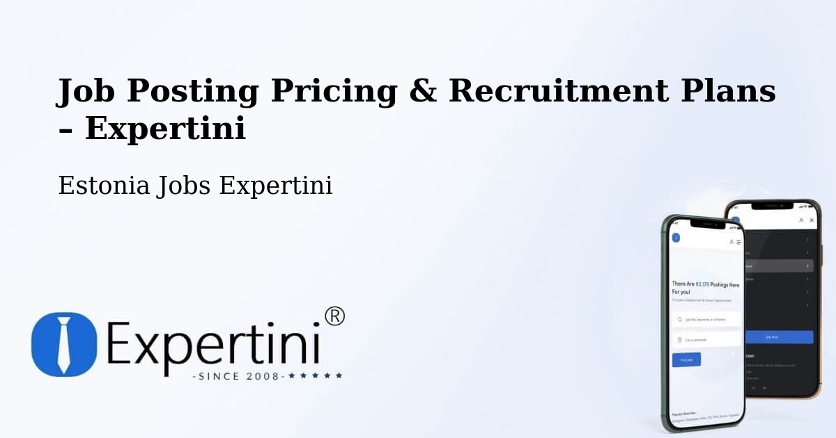Job Posting Pricing & Recruitment Plans – Vändra - Vändra, Estonia Jobs Expertini